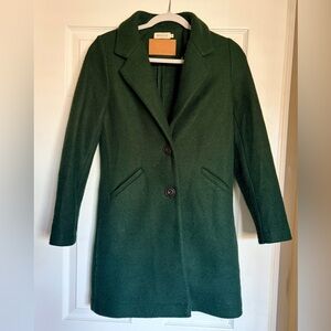 Roolee Forest Green Pea Coat — Size Small